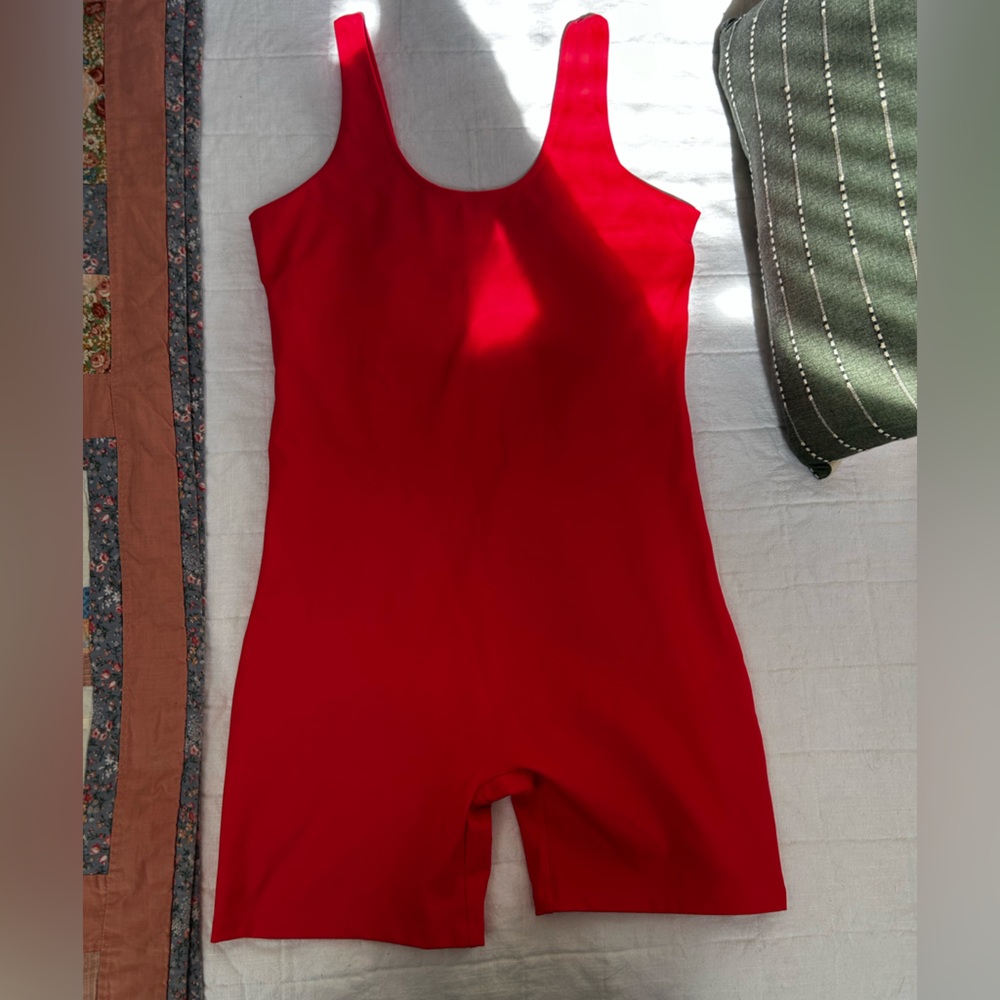Girlfriend Collective hot pink unitard